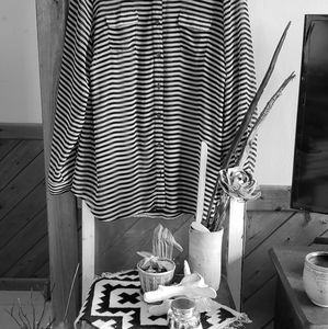 Black & Tan Striped Oxford